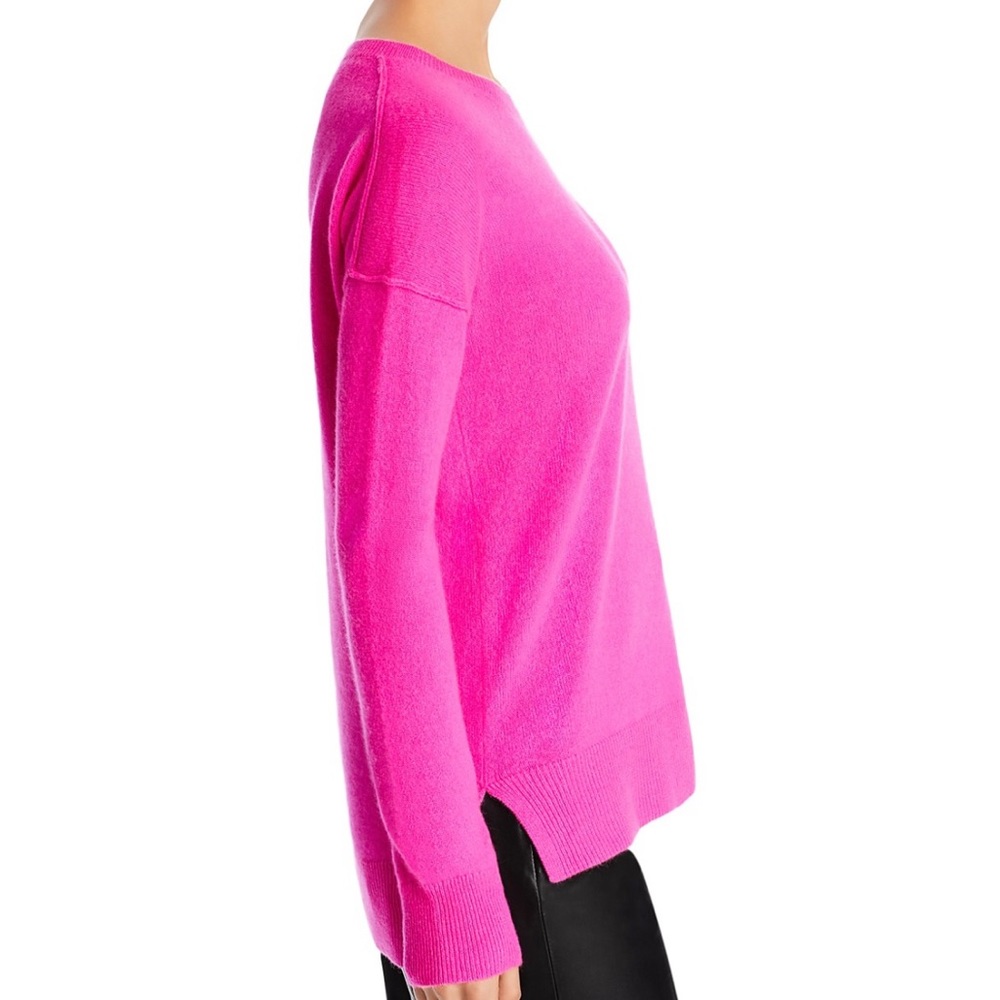 Aqua 100% Cashmere Neon Pink Sweater